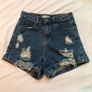 High waisted denim shorts -bought in Hong Kong